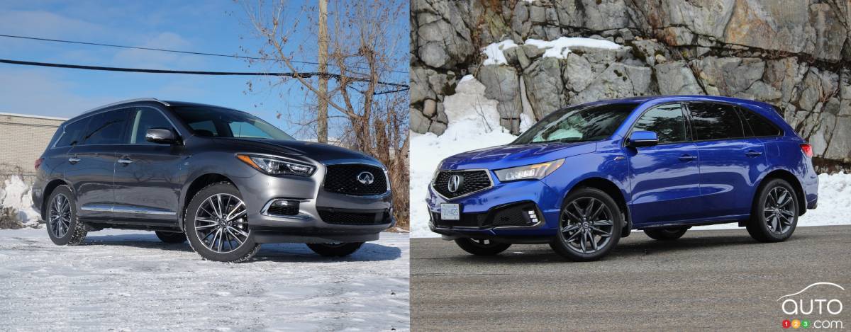 Comparaison : Acura MDX 2019 vs INFINITI QX60 2019